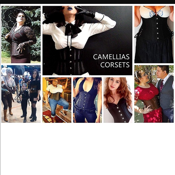 Camellias Women Waist Training Corsets Underbust Heavy Duty XXS Steel Boned - Picture 4 of 8